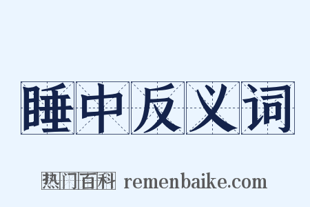 睡中反义词是什么意思的图片